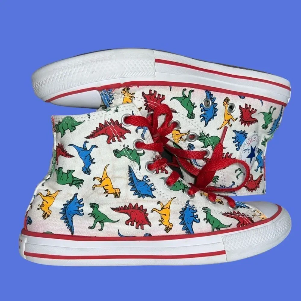 Big Kids Converse Chuck Taylor All Star Dinosaur Canvas Shoes Size 3